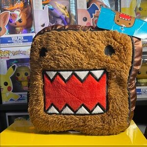 Domo 7x7 Brown Plush Pillow with Face Design